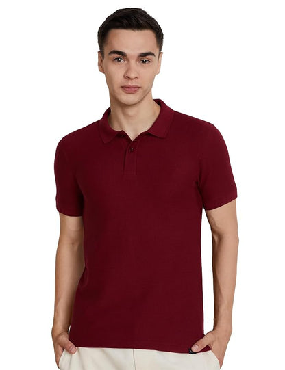 Symbol Men's Cotton Rich Textured Polo Tshirts
